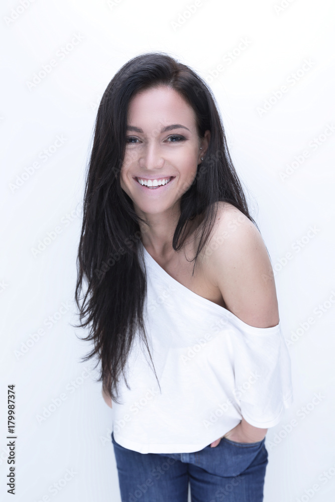 Portrait of a stylish confident young woman. Portrait of a stylish confident young woman.