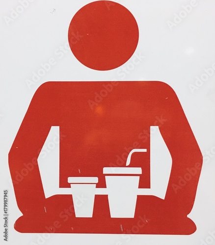 Fototapeta kuchenna Self serving restaurant sign 