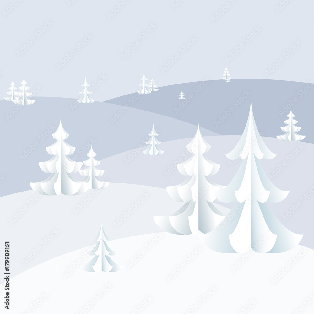 Winter holiday background on New Year and Christmas for postcards on  holiday Vector