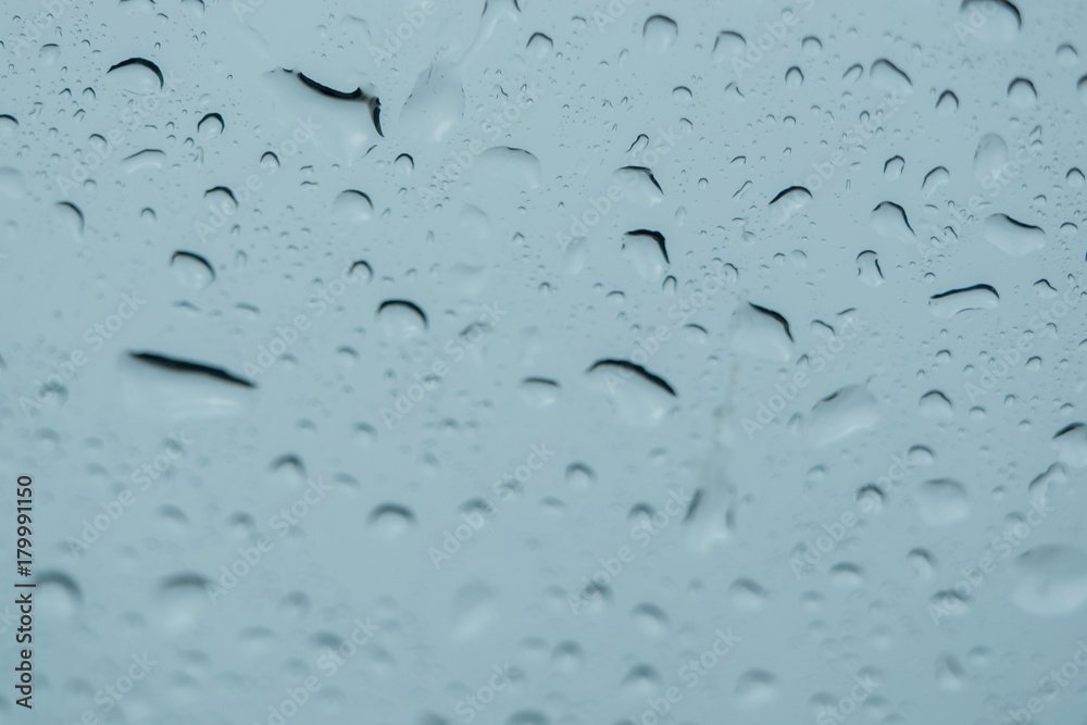 Raindrops on a windshield
