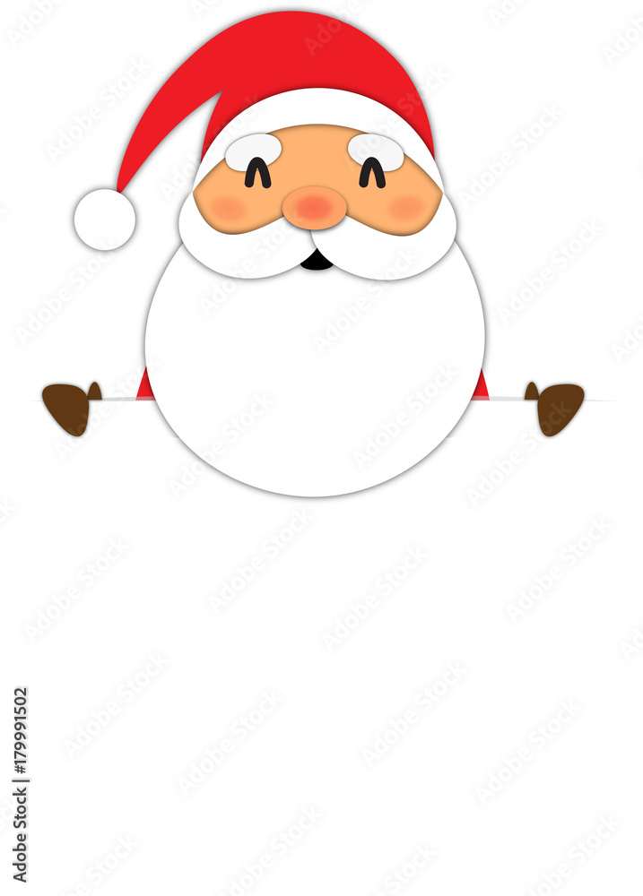 Santa Claus with blank signboard. Santa Claus with blank signboard.