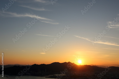 夕暮れ時の空