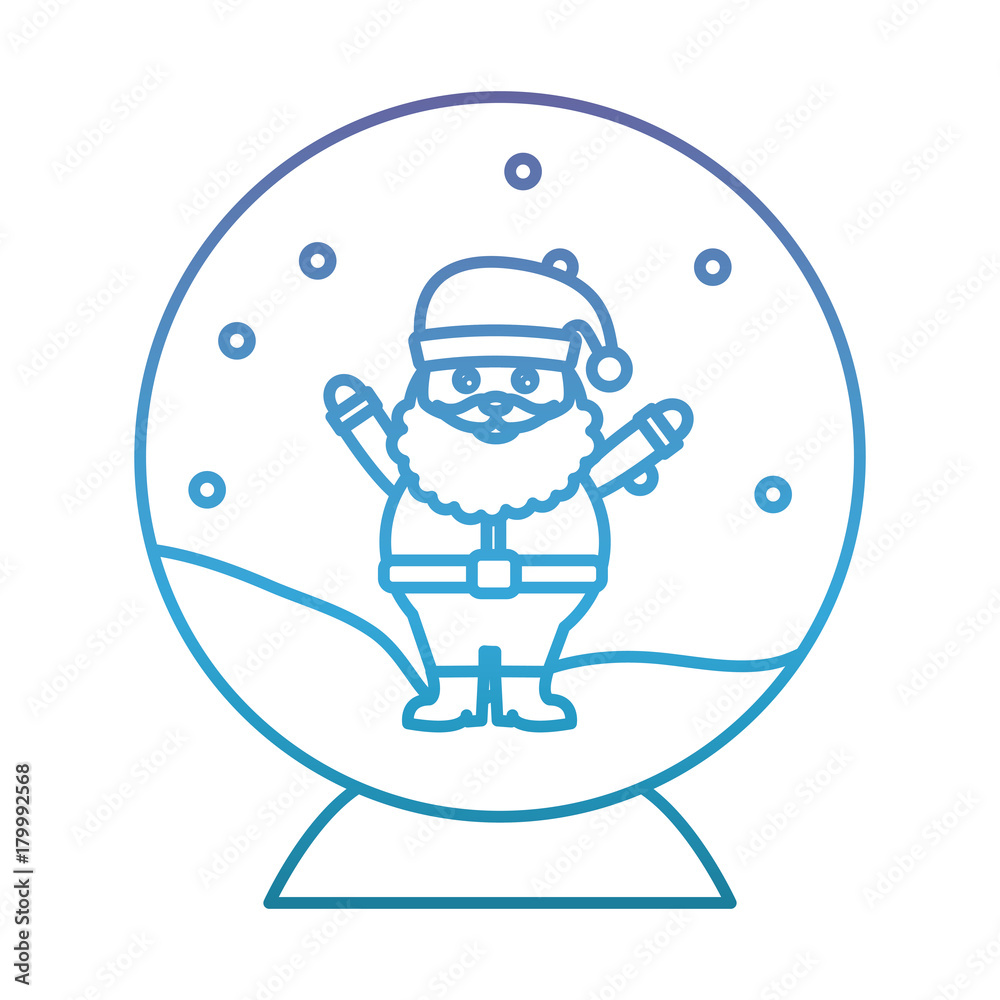 Fototapeta premium decorative christmas ball with santa claus icon over white background vector illustration