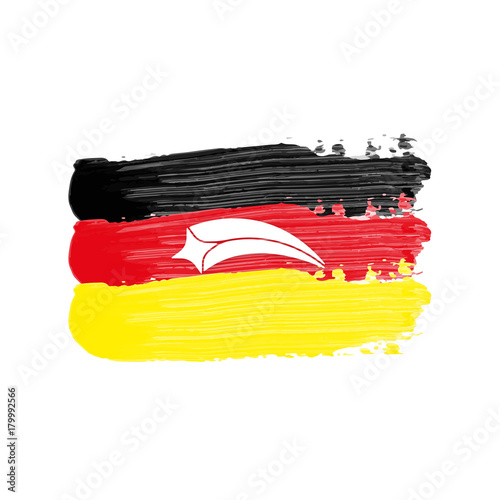 Deutschland Flagge mit Weihnachtsstern
