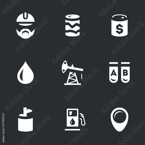 Vector Set of Geology and Oil Icons.