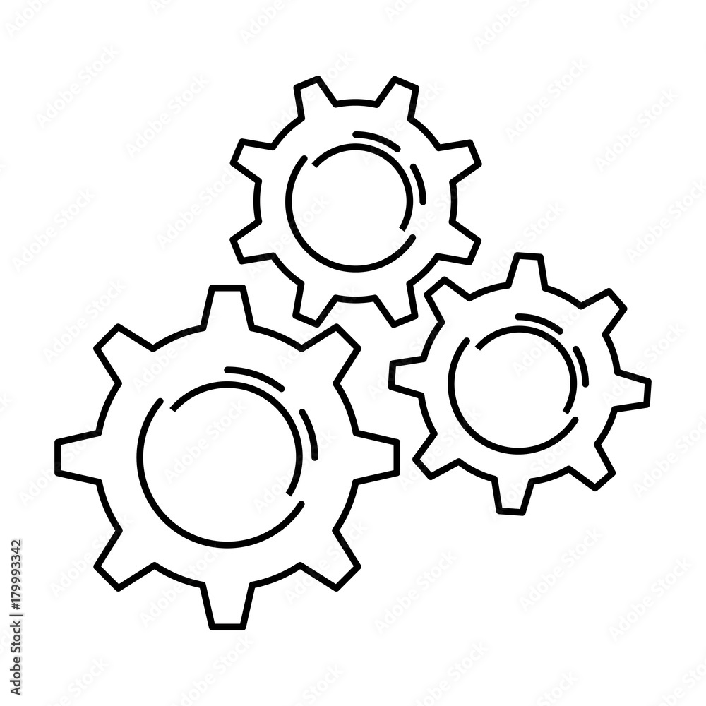 gear machine isolated icon