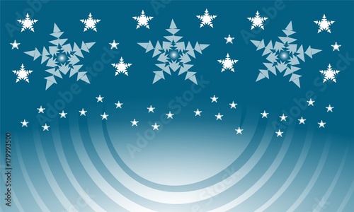 Christmas blue background with snow 2018
