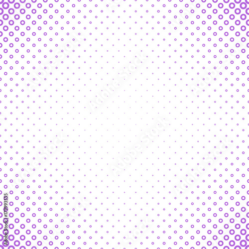 Geometrical halftone circle pattern background - vector graphic from purple rings on white background