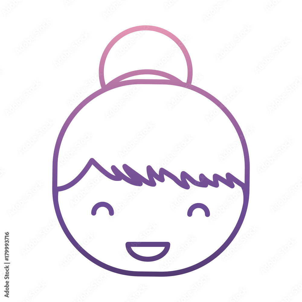 cartoon girl icon over white background vector illustration