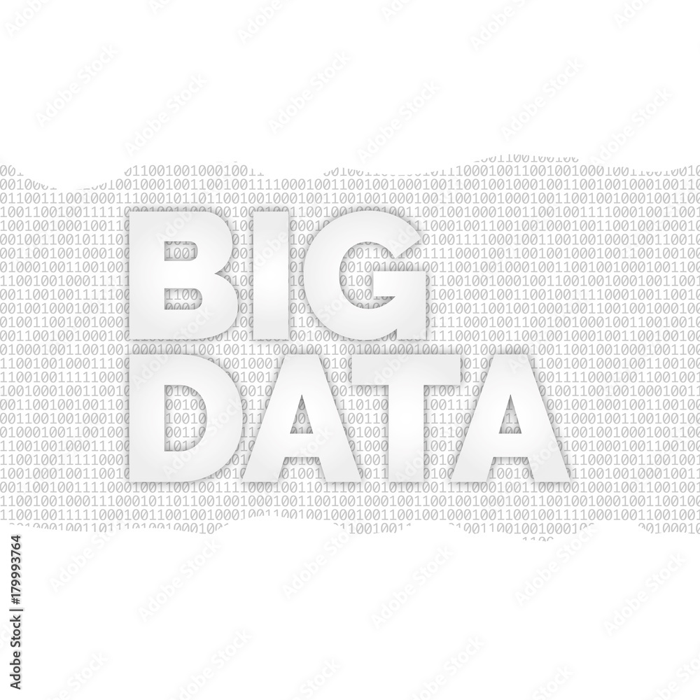 Futuristic vector backdrop and binary code and the words big data Stock ...