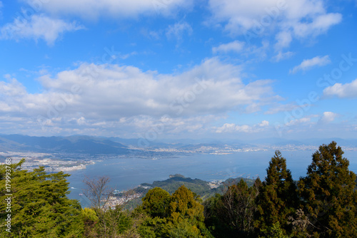 広島 厳島 弥山山頂からの眺め
