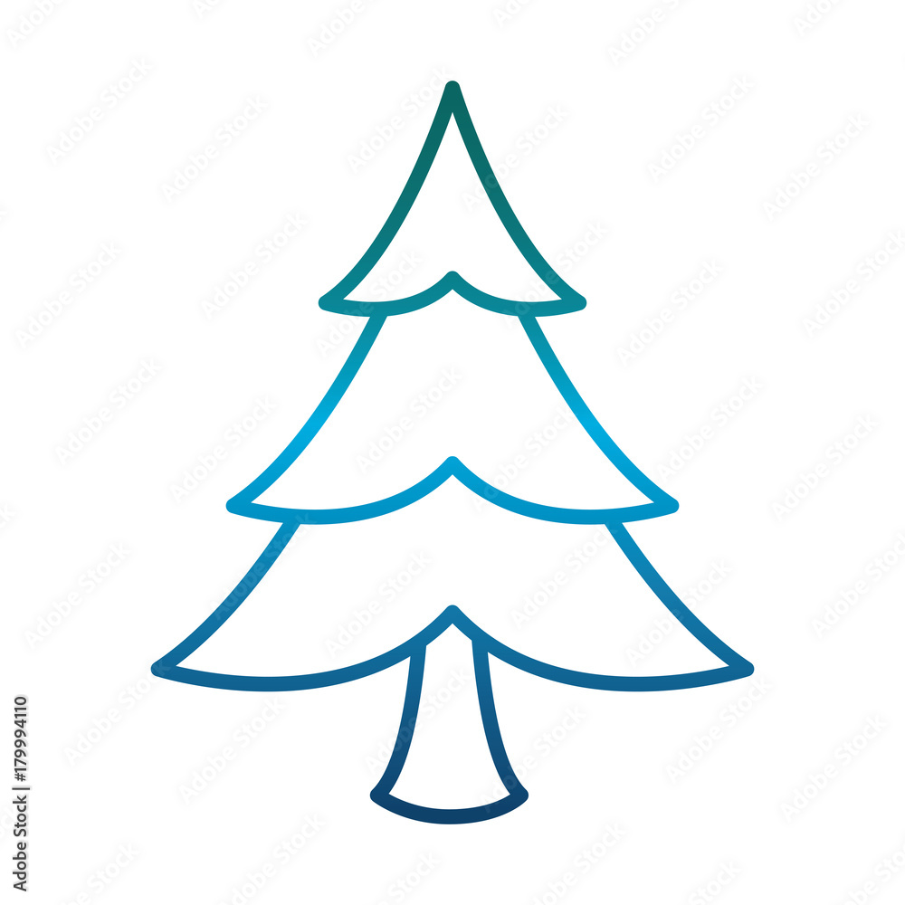 Fototapeta premium christmas tree icon over white background vector illustration