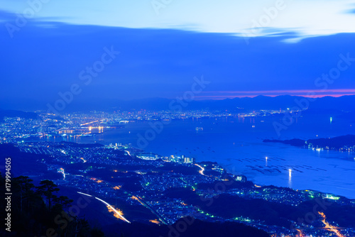 広島の夜景　経小屋山からの眺め © Scirocco340