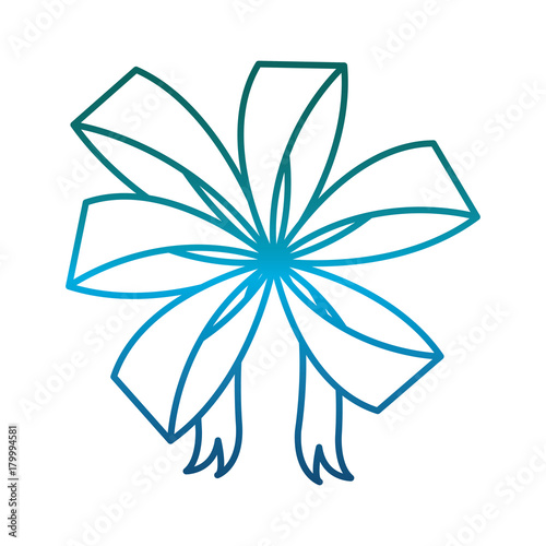 decorative bow icon over white background vector illustration