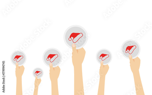Hand hält Symbol - Mütze