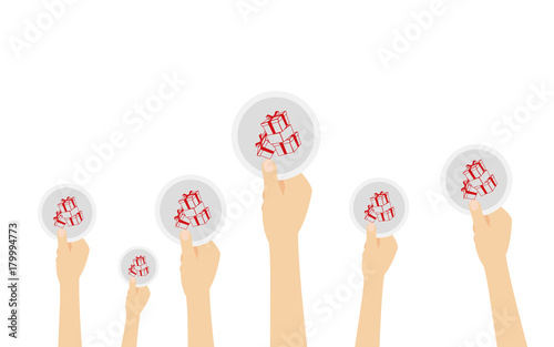 Hand hält Symbol - Geschenk