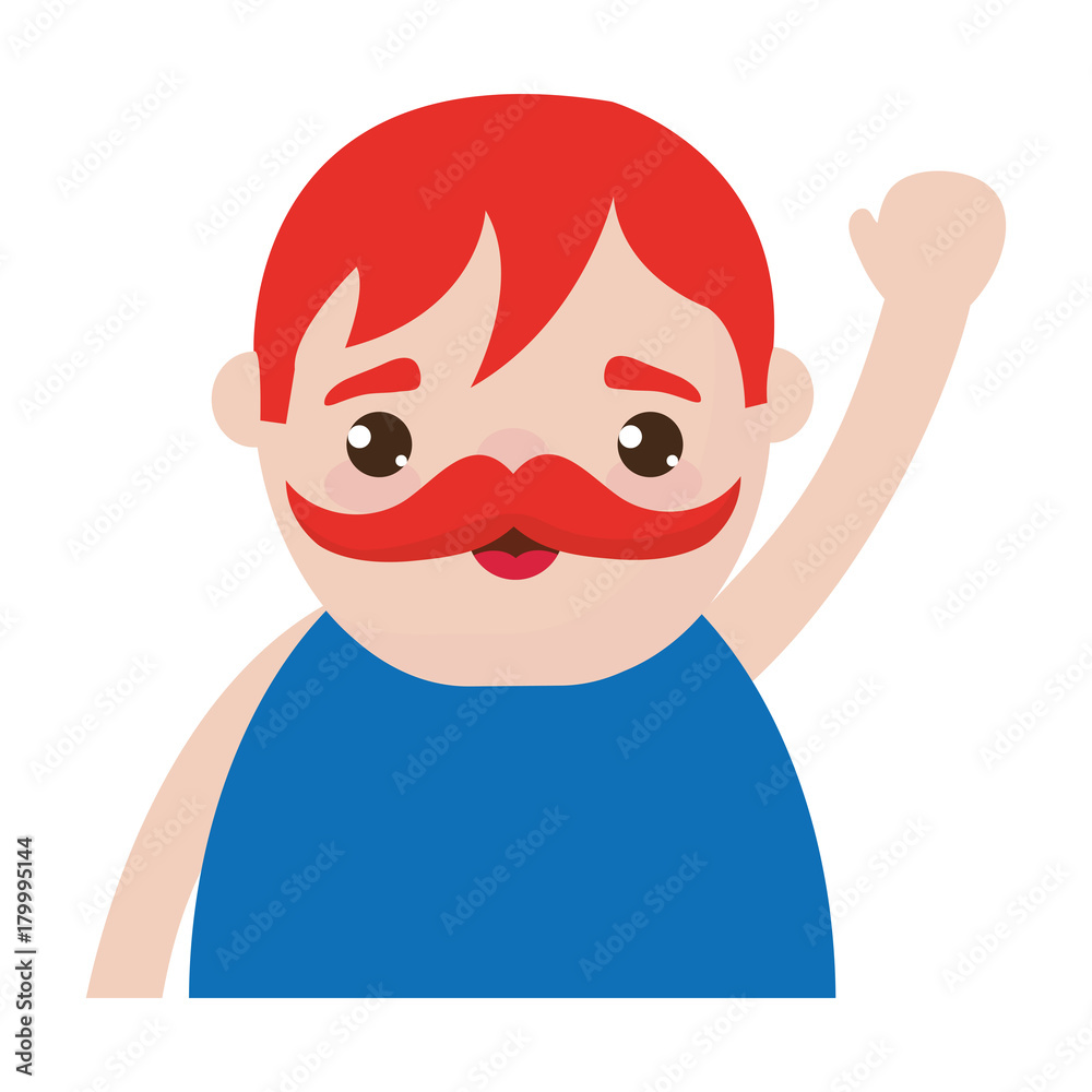 cartoon man with mustache icon over white background colorful design vector illustration cartoon man with mustache icon over white background colorful design vector illustration