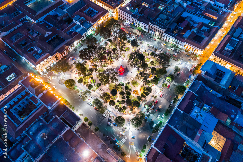Plaza 25 de Mayo in Sucre, Bolivia