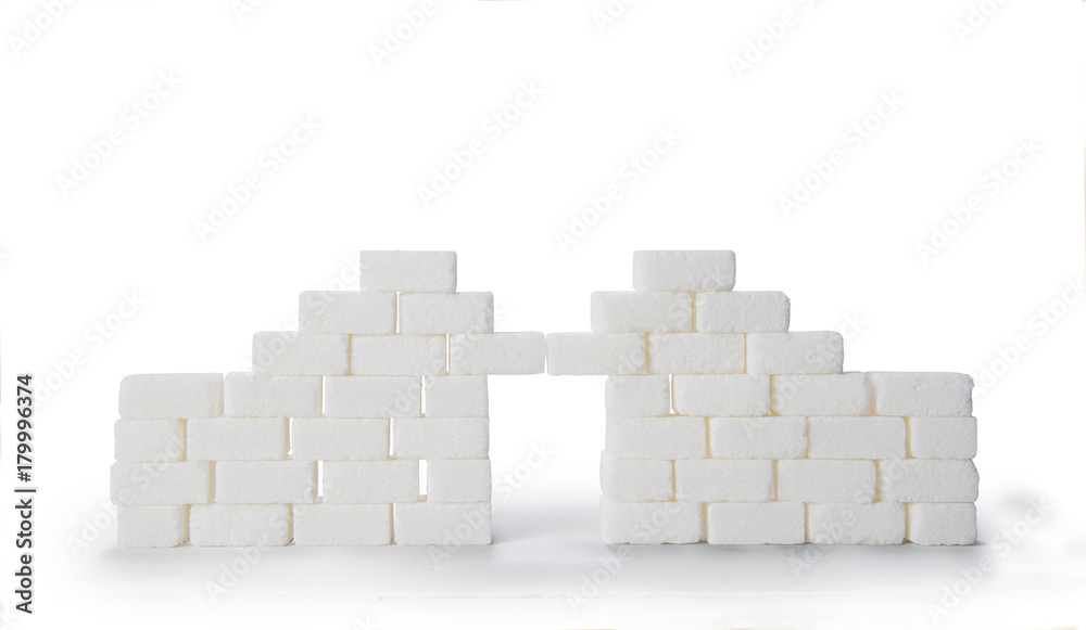 Muro di zucchero con apertura
