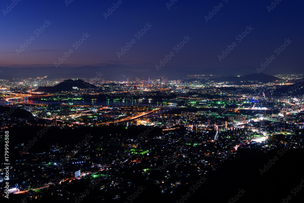 広島の夜景　愛宕神社からの風景