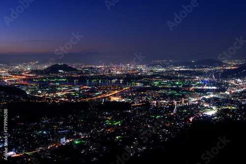 広島の夜景 愛宕神社からの風景
