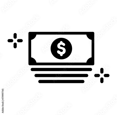 bill / wad of money / cash icon (dollar / USD) 