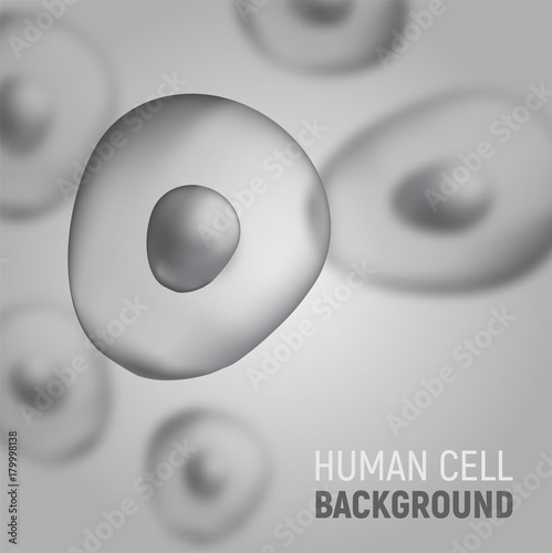 Abstract blured background with human cells. Vector illustration. Template for medicine and biology