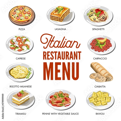 Italian cuisine food traditional dishes