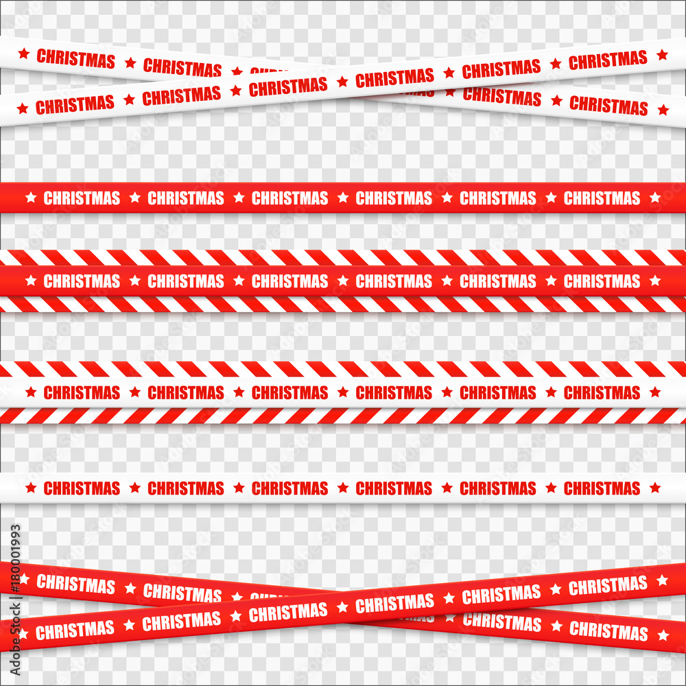 Fototapeta premium Merry Christmas red banners isolated. Vector illustration.