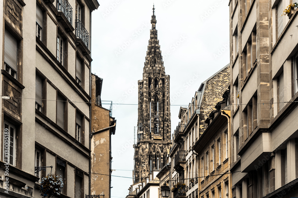 Obraz premium Beautiful view of ancient buildings at Strasbourg, Alsace, France