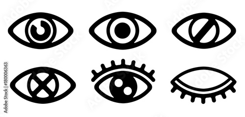 eye / view / vision / visible /display icon set