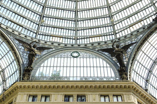 Details of interior of Galleria Umberto I  public shopping and art gallery in Naples  Italy