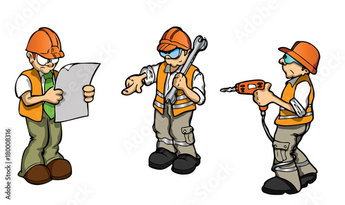 men at work. On site