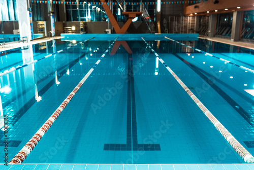 lanes of a competition swimming pool