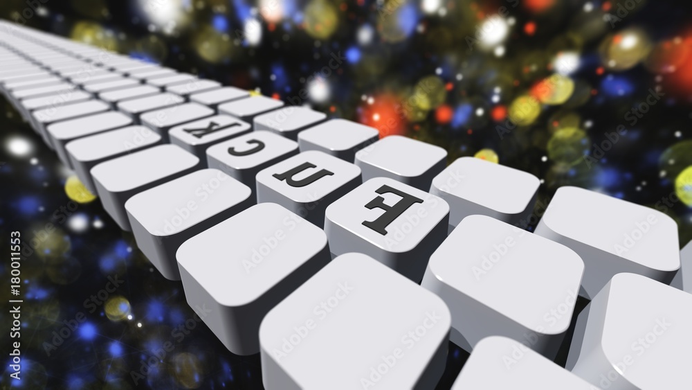 Obraz premium Keyboard buttons, an inscription on the track from the buttons 