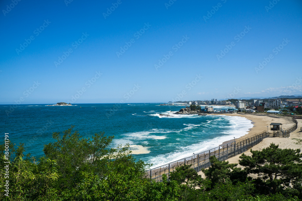 Goseong-gun, Gangwon cheongganjeong and sea landscape Goseong-gun, Gangwon cheongganjeong and sea landscape