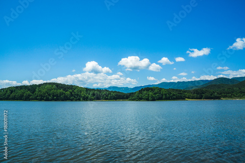 Lake Hwajinpo in Goseong-gun, Gangwon-do and beautiful sky
