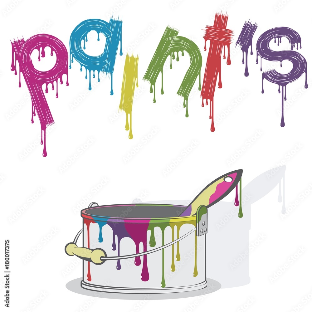 Φωτογραφία an illustration consisting of a can of colors of different colors in the form of