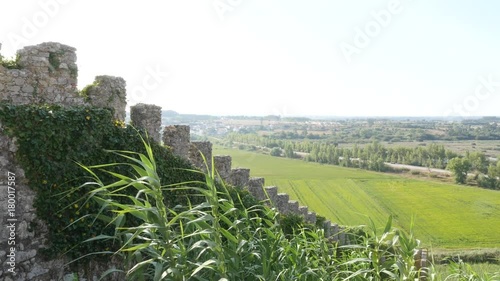 Stunning green view over an ancient wall