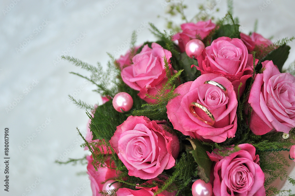 wedding bouquet with roses