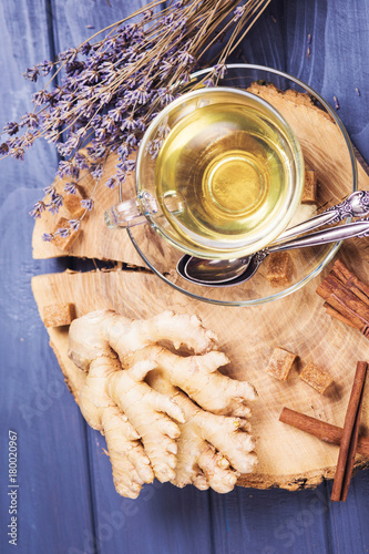 ginger tea in studio