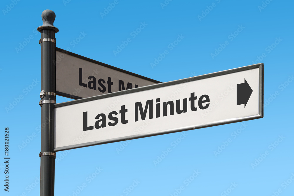 Fototapeta premium Schild 175 - Last Minute