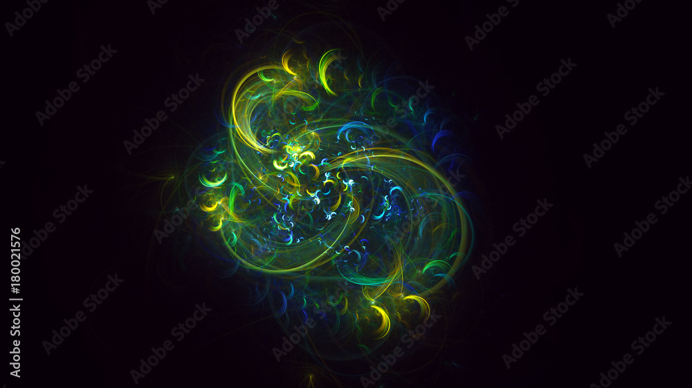 Obraz premium 3D rendering abstract fractal light background