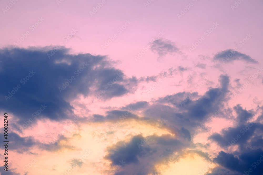 Sky and clouds / Sky and clouds at twilight.