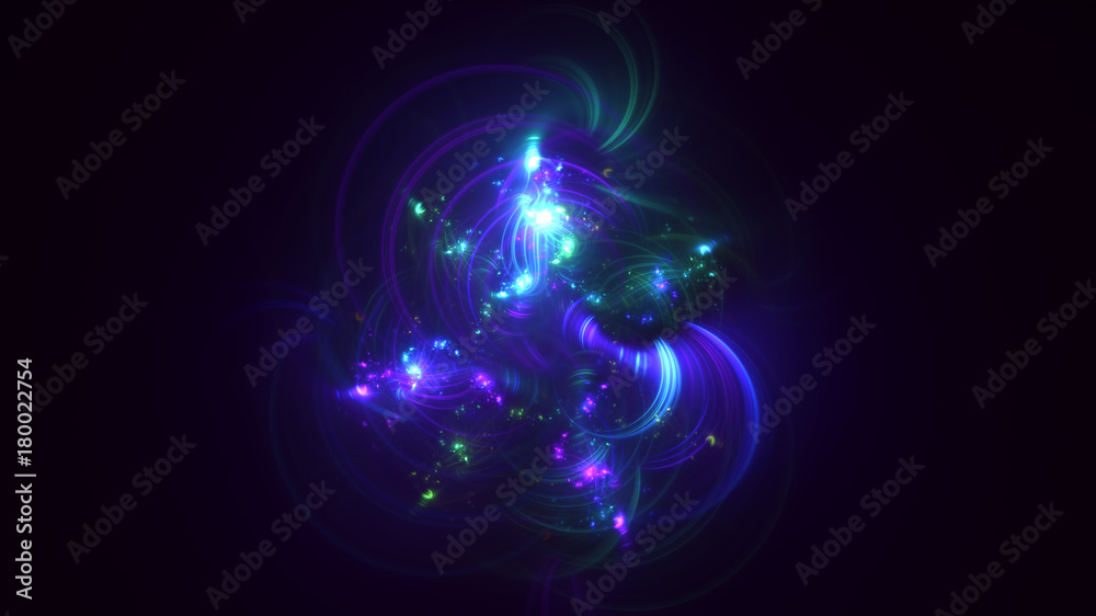 3D rendering abstract fractal light background 3D rendering abstract fractal light background