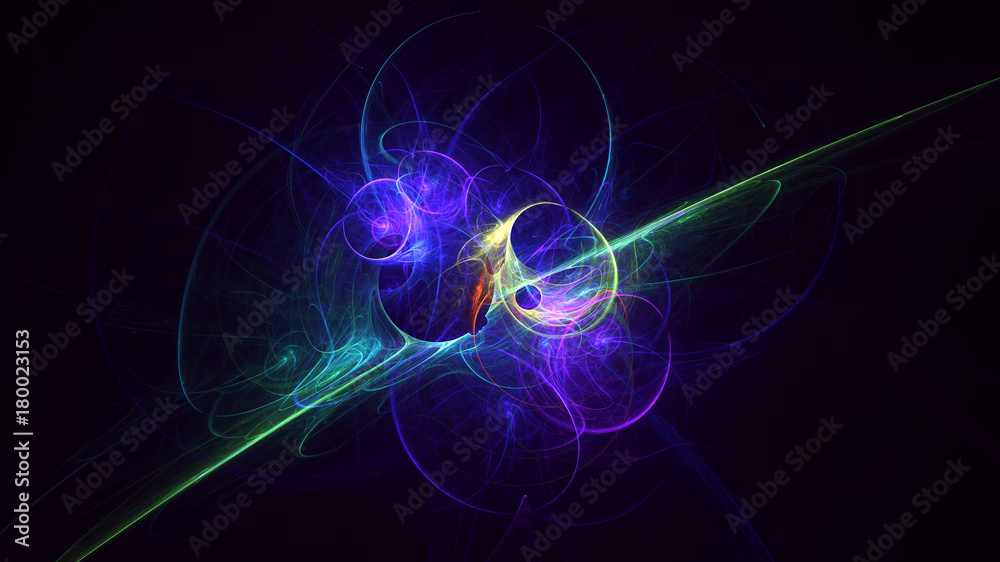 Obraz premium 3D rendering abstract fractal light background