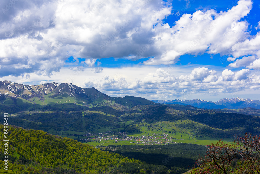 Fototapeta premium Beautiful mountain landscape in spring