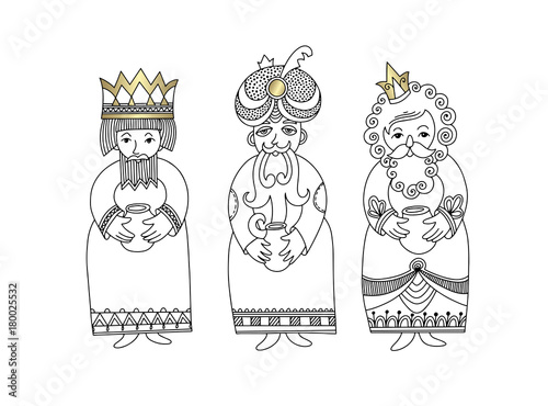 Fototapeta three kings for christian christmas holiday - Melchior, Gaspard