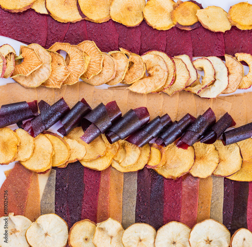 Assorted colorful dried fruit