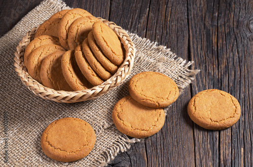 Ginger cookies in bowl